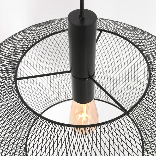 Lampe suspension ajourée noire - Cloud
