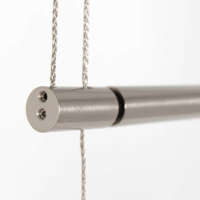 Lampe suspension en acier brossé - 1 lumière - Profilo