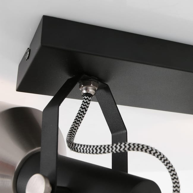 Spot plafond noir - Acier