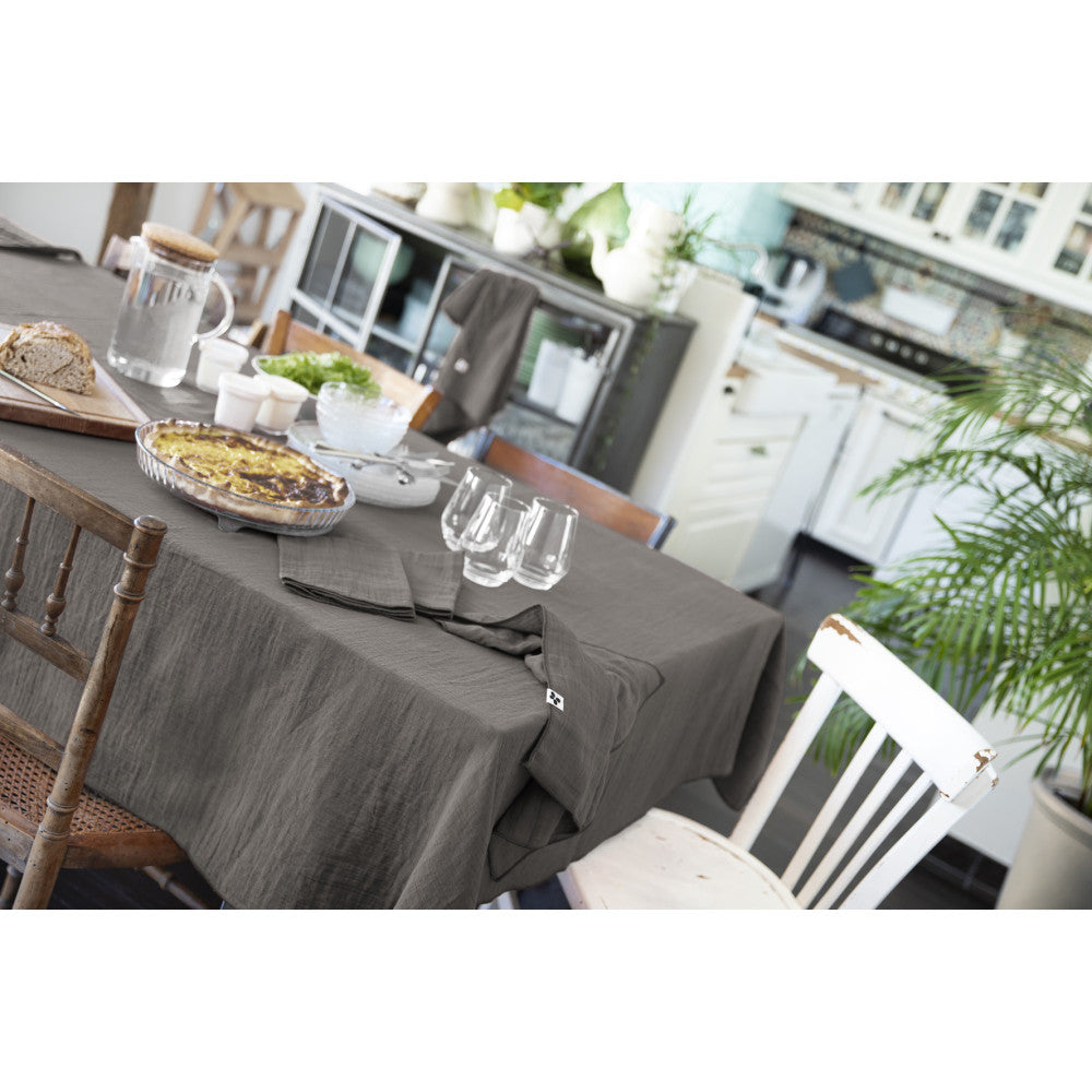 Nappe rectangle 150 x 350 cm GAÏA Granit