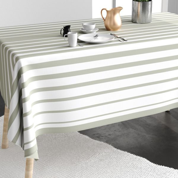 Nappe rectangulaire anti tache 140x250 cm Coton Levan Diamant