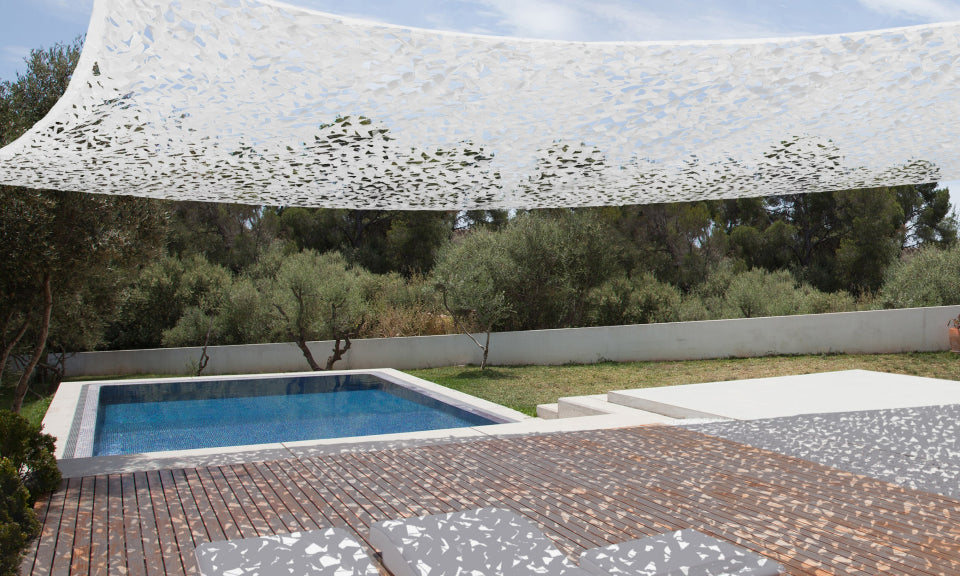 Ombrière rectangulaire blanche 3x3m