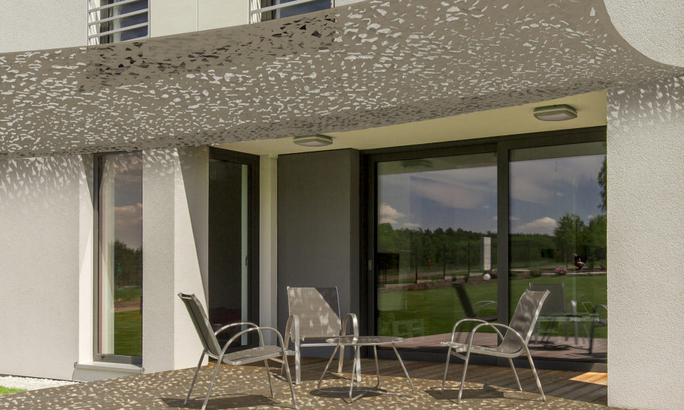 Ombrière rectangulaire taupe 3x4m