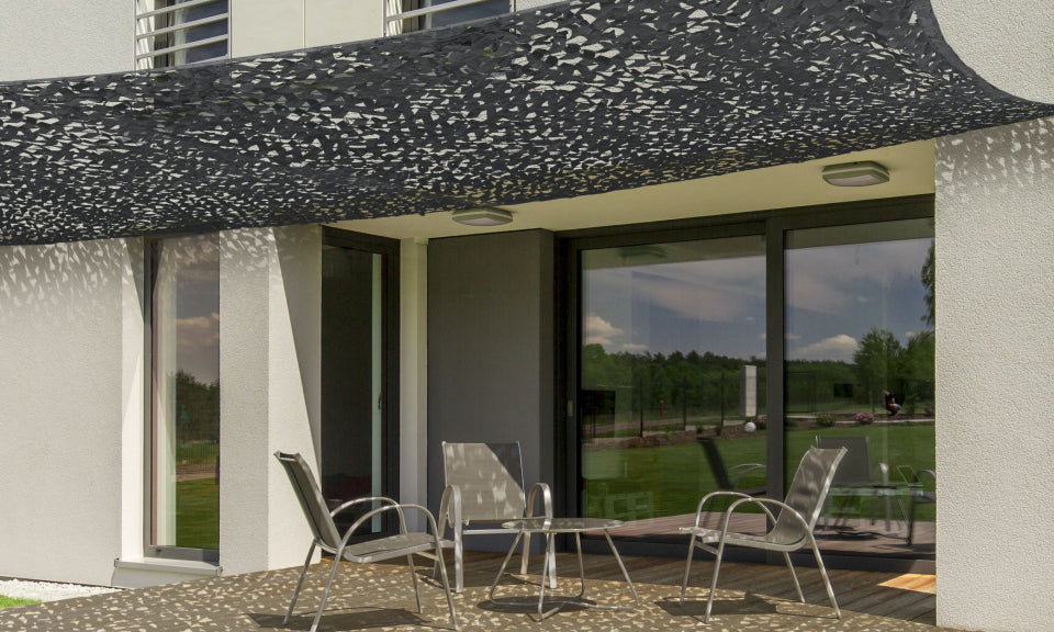 Ombrière rectangulaire grise 4x6m