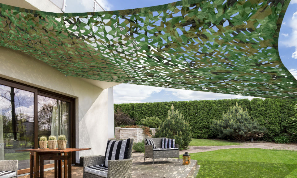 Ombrière rectangulaire camouflage 3x3m