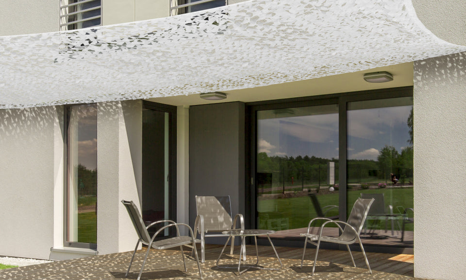 Ombrière rectangulaire blanche 3x4m