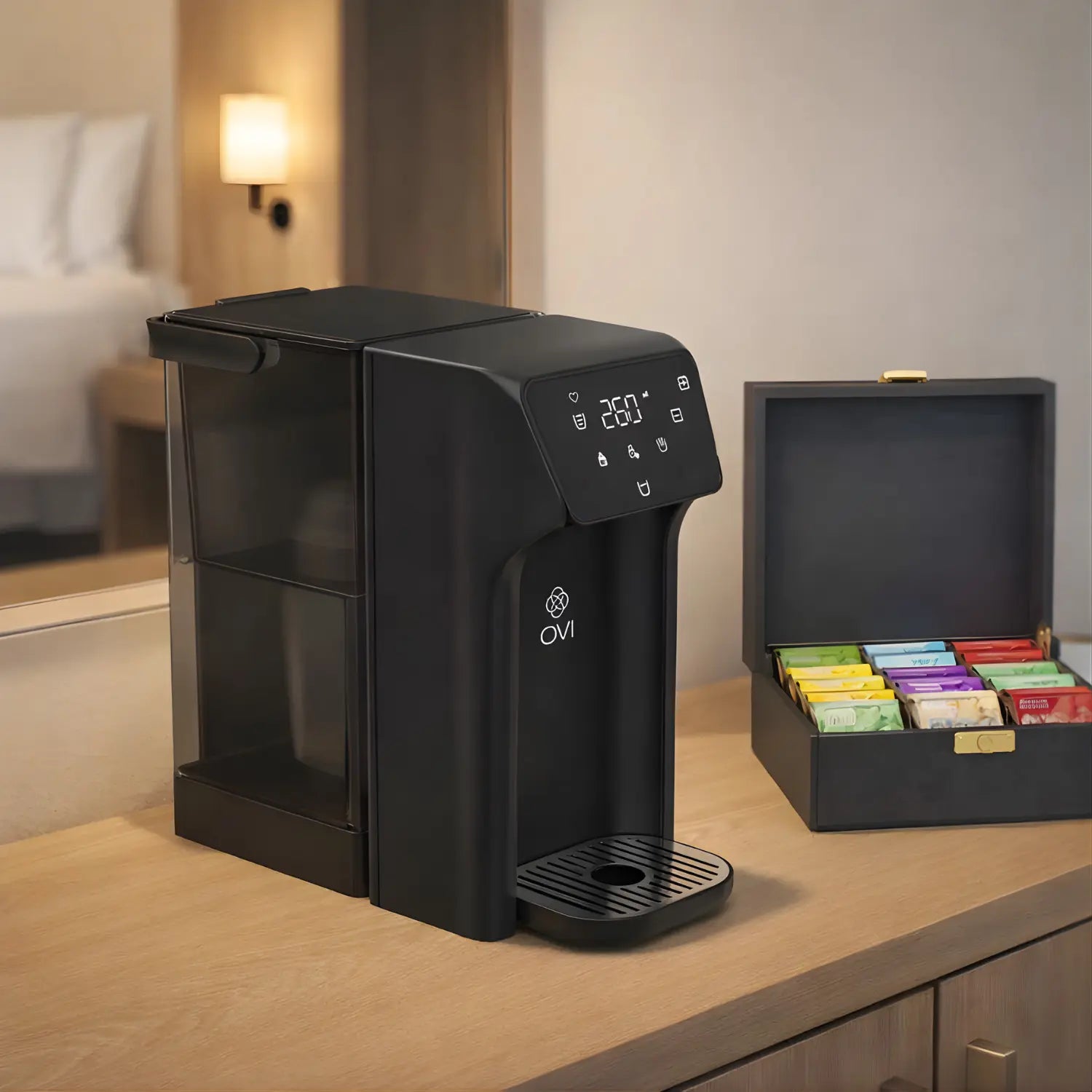 Fontaine à eau ultra compacte et autonome OVI E – coloris noir