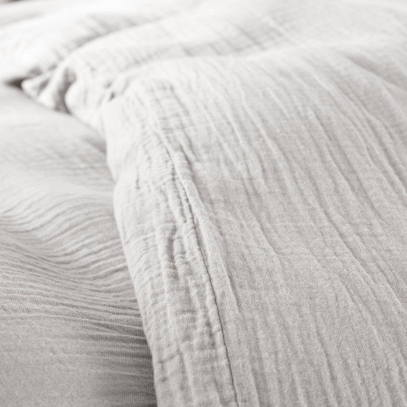 Pack 3 Pièces Housse de couette Gaze de Coton 140 x 200 cm Dh 90 Perle