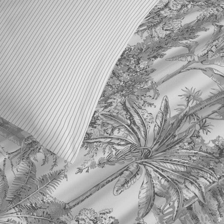 Pack Complet Housse de couette Imprimé 140 x 200 cm - Drap housse 90 x 190 cm - 100% coton / 57 fils/cm² - ADAMA PERLE