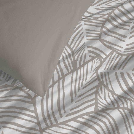 Pack Complet Housse de couette Imprimé 220 x 240 cm - Drap housse 140 x 190 cm - 100% coton / 57 fils/cm²- FIRA NATUREL