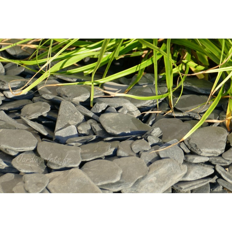 Paillage d'ardoise noir rondo 12/40