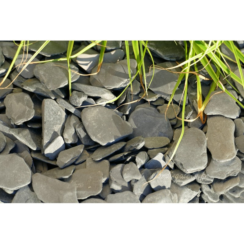 Paillage d'ardoise noir rondo 12/40