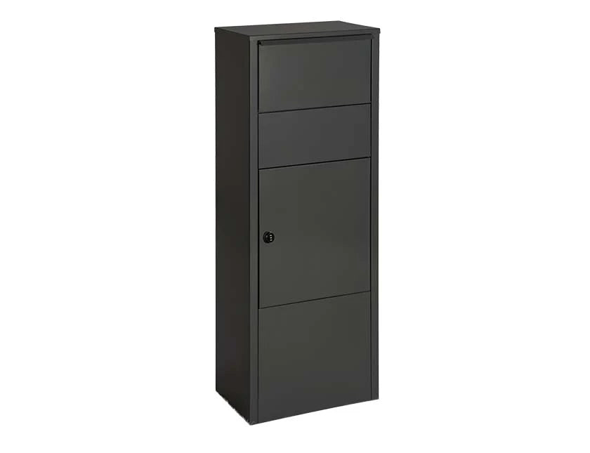Boîte aux lettres pour paquets verticale Hannovre noire mate