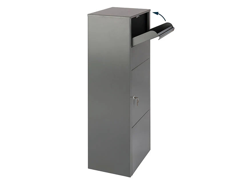 Boîte aux lettres pour paquets verticale Hannovre noire mate
