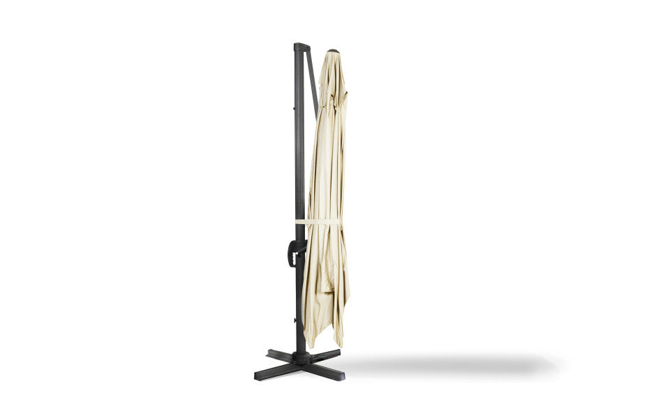 Parasol 360° rectangle créme 4x3m avec housse