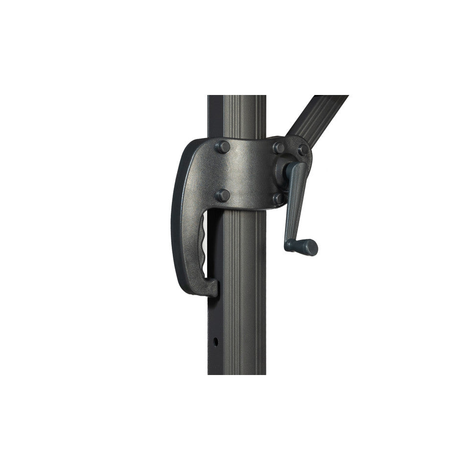 Parasol 360° carré crème 3m avec housse de rangement