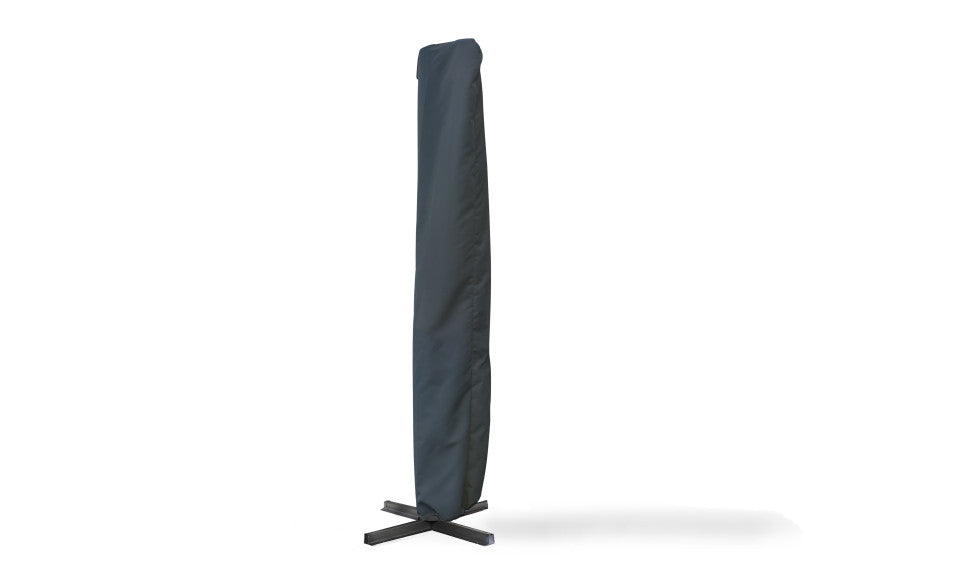 Parasol 360° carré gris 3m avec housse