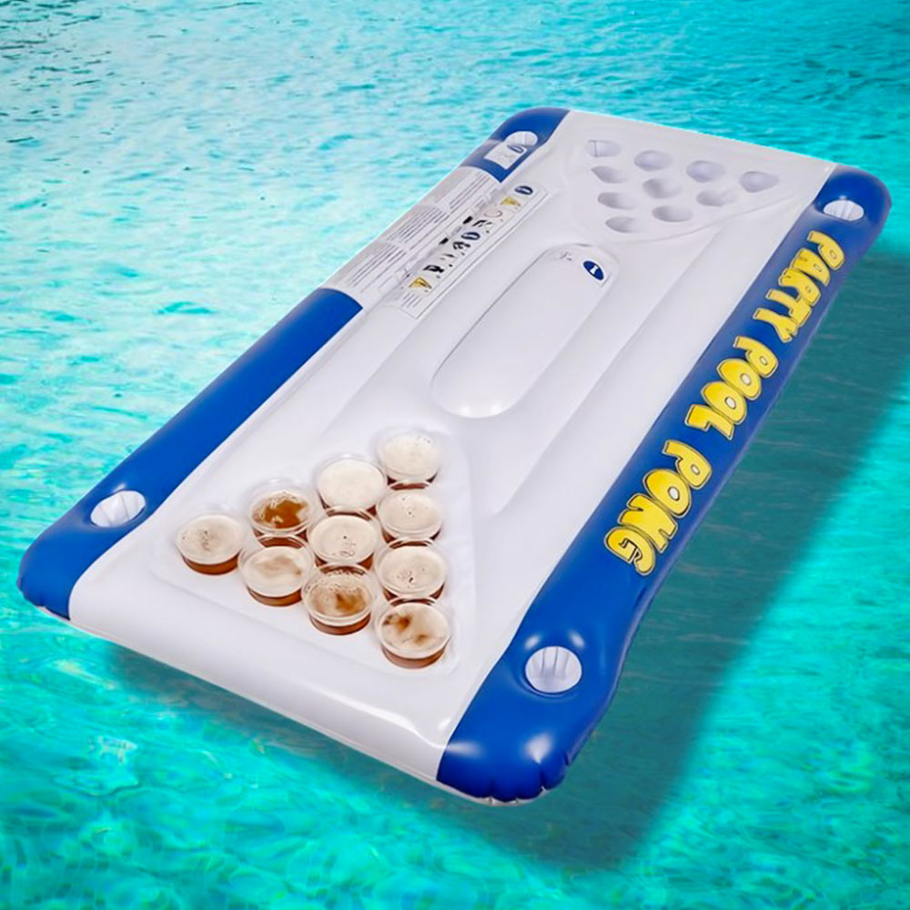 Matelas Gonflable de Beer Pong avec Accessoires pour Piscine