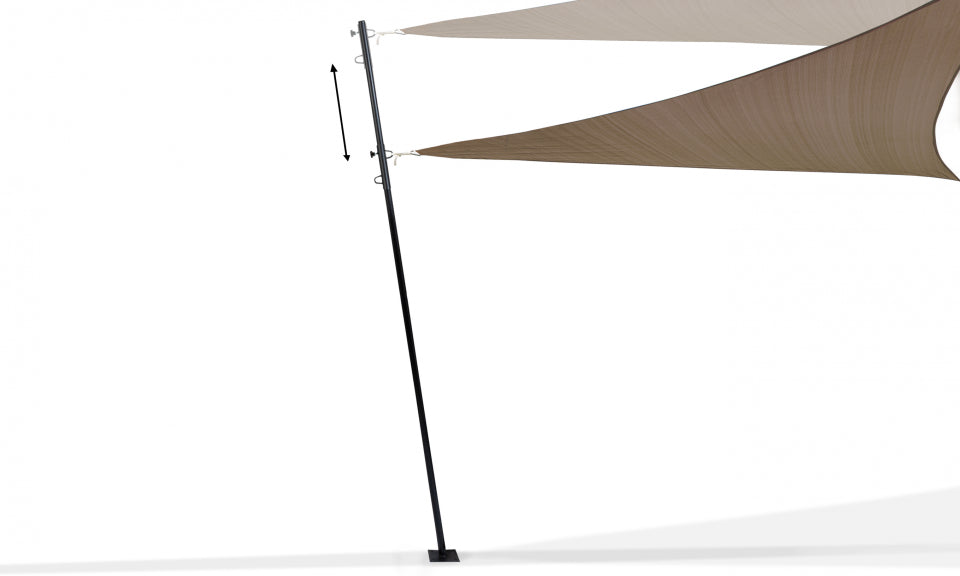 Poteaux ajustables pour voile d'ombrage - Lot de 2