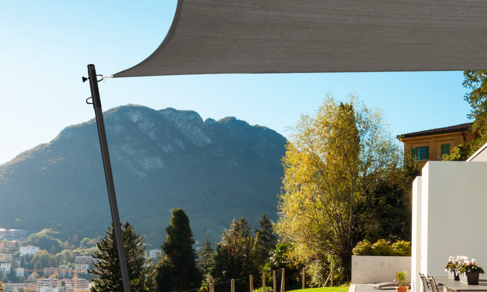 Poteaux ajustables pour voile d'ombrage - Lot de 2