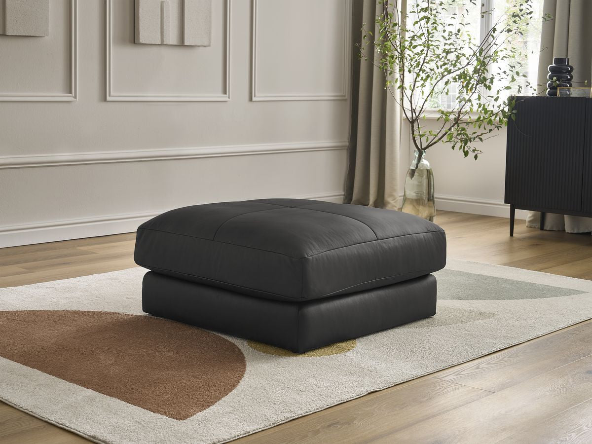 Pouf LEONARD cuir de vache