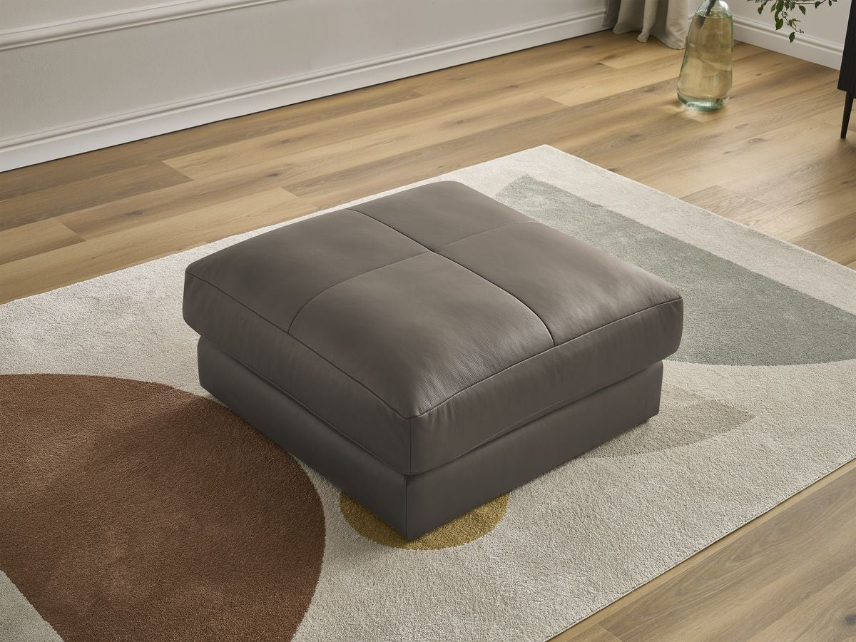 Pouf LEONARD cuir de vache