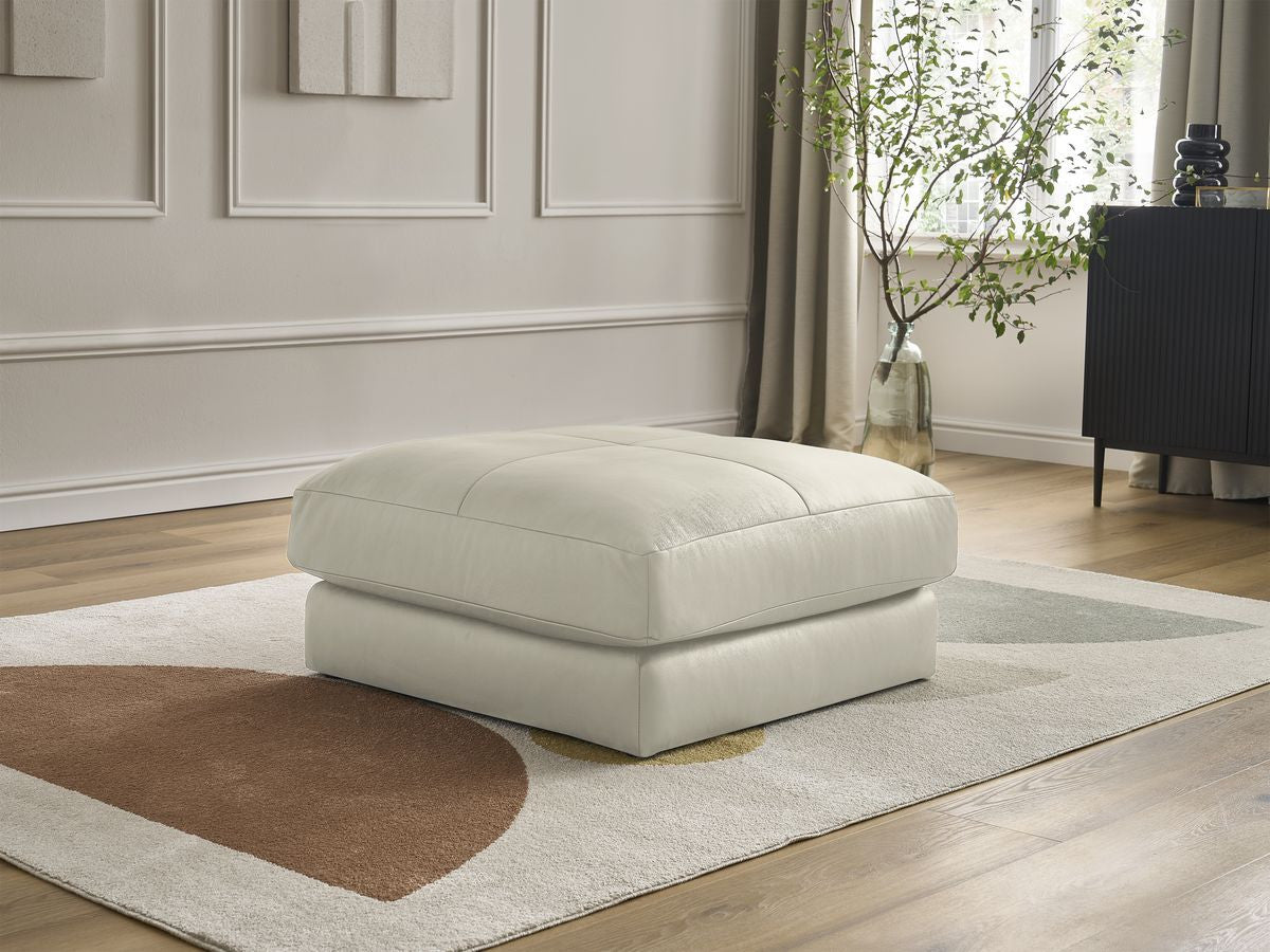 Pouf LEONARD cuir de vache