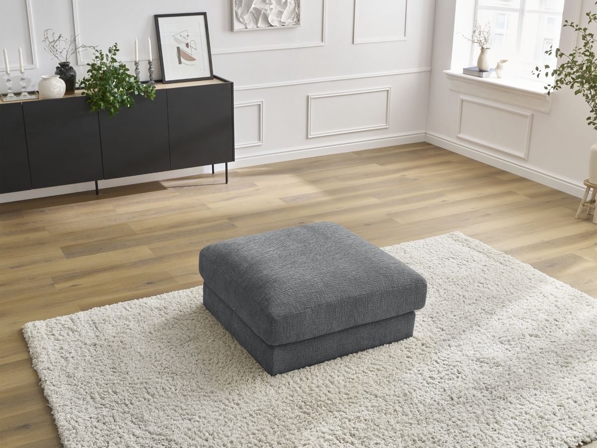 Pouf LEONARD tissu texturé