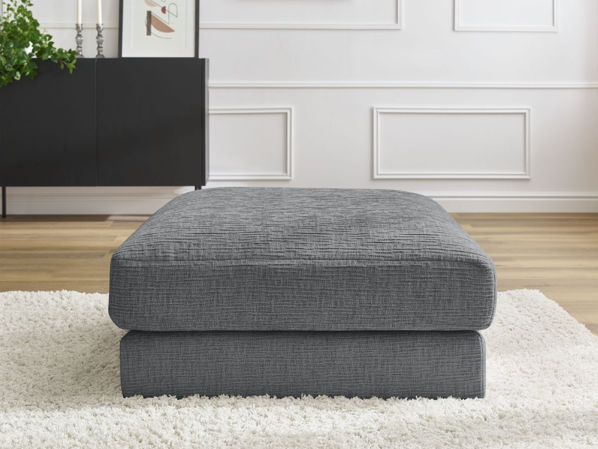 Pouf LEONARD tissu texturé