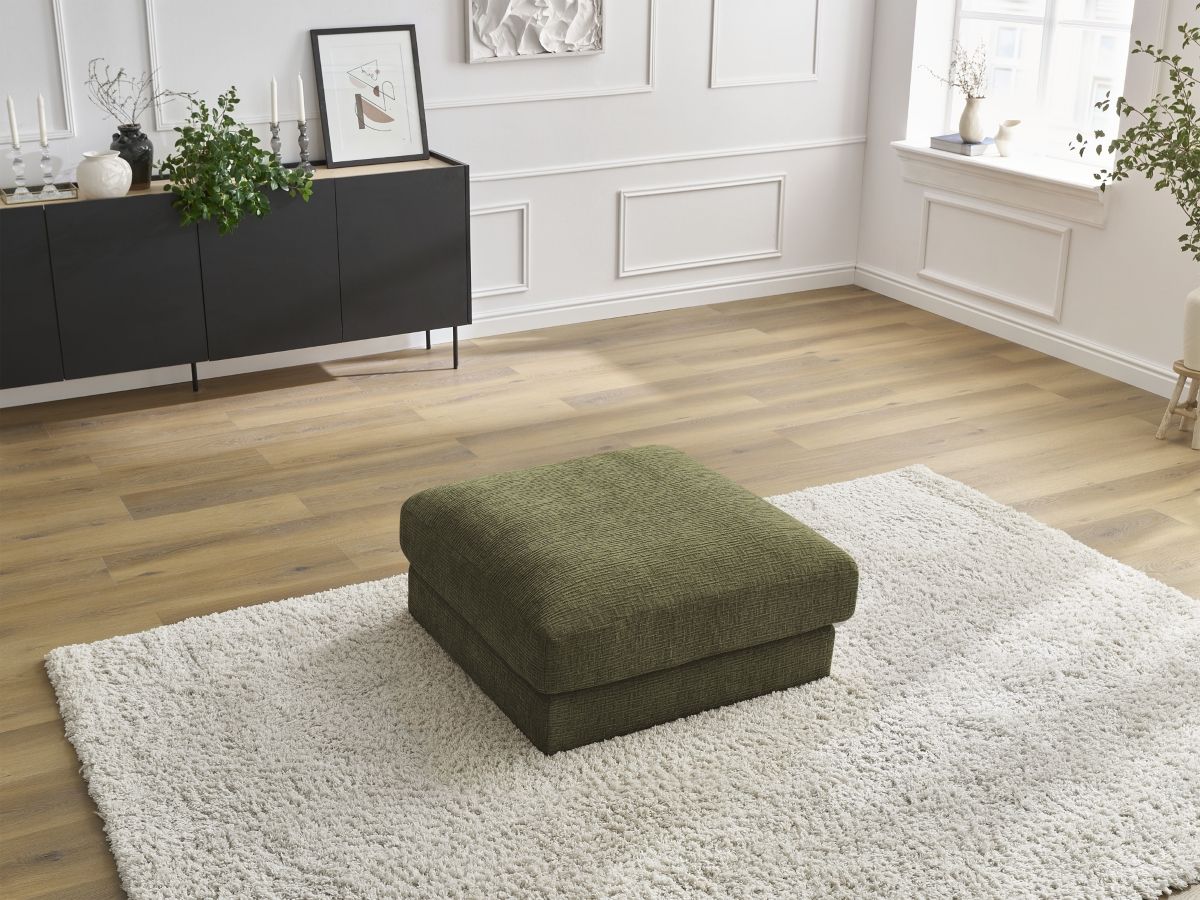 Pouf LEONARD tissu texturé