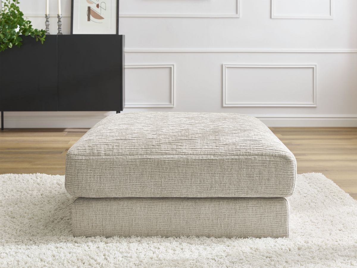 Pouf LEONARD tissu texturé
