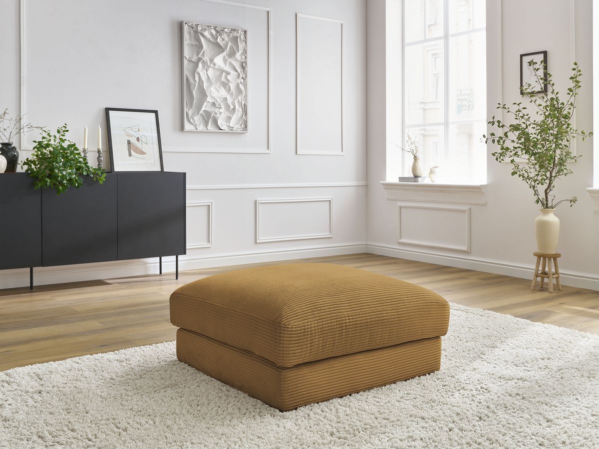 Pouf LEONARD velours côtelé