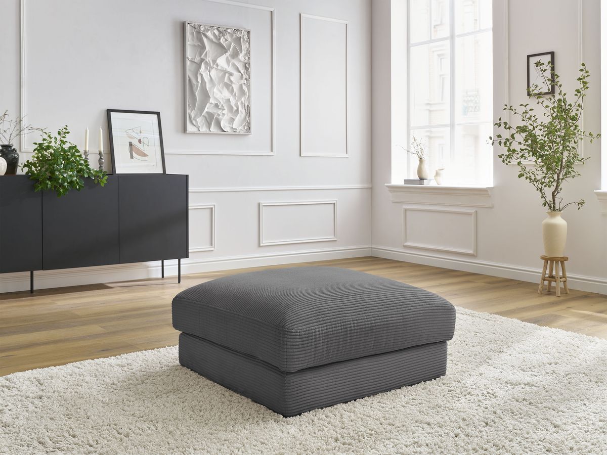 Pouf LEONARD velours côtelé