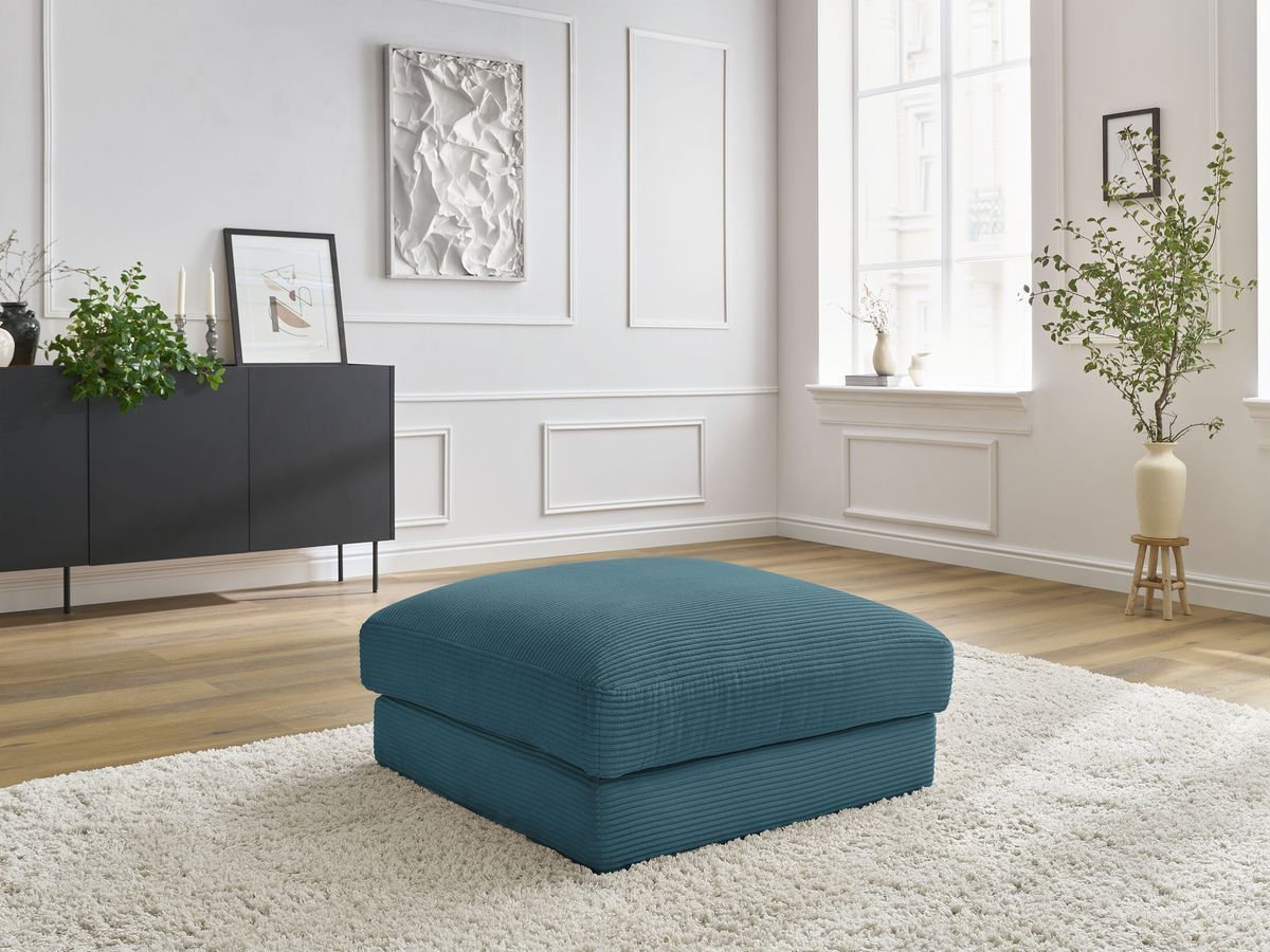 Pouf LEONARD velours côtelé