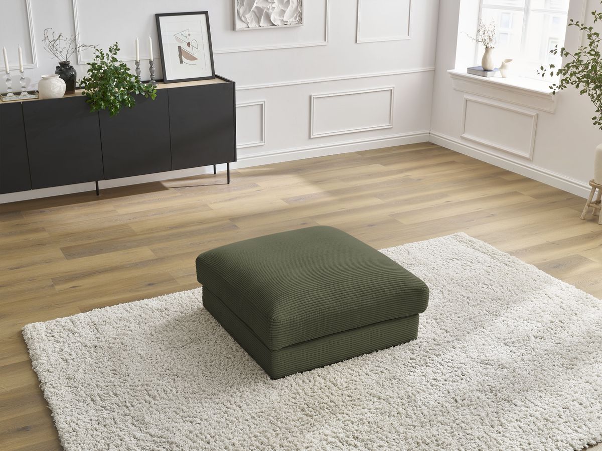 Pouf LEONARD velours côtelé