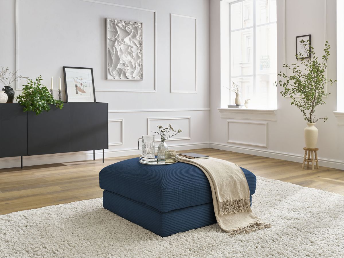 Pouf LEONARD velours côtelé