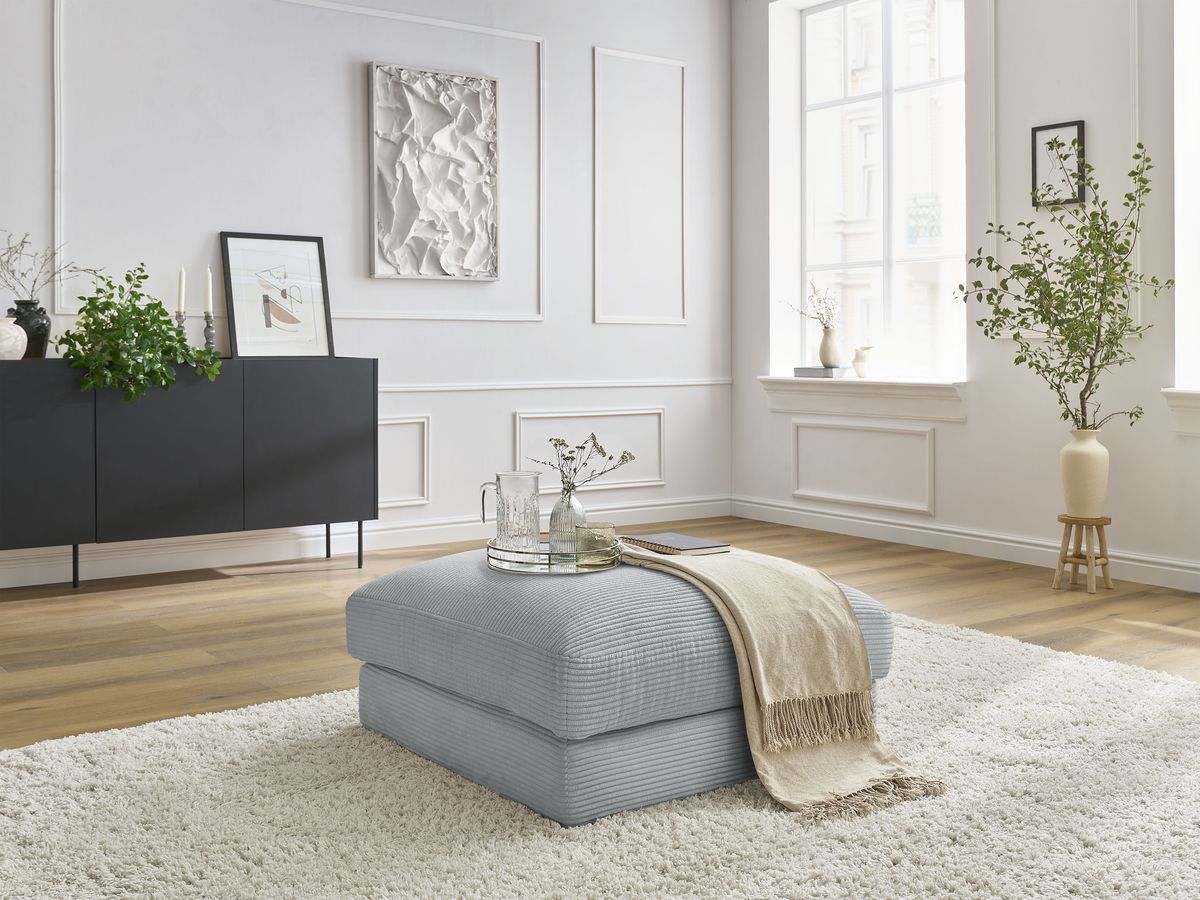 Pouf LEONARD velours côtelé