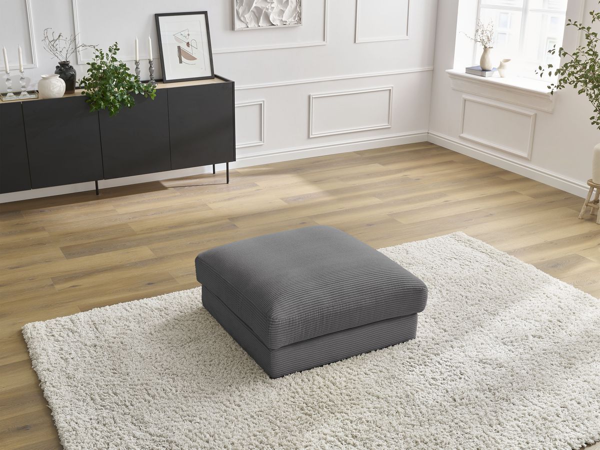 Pouf LEONARD velours côtelé