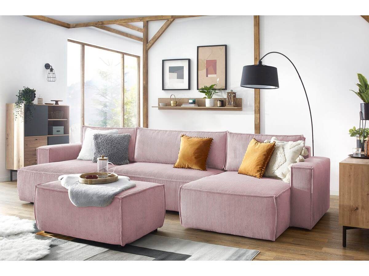 Pouf NIHAD velours côtelé