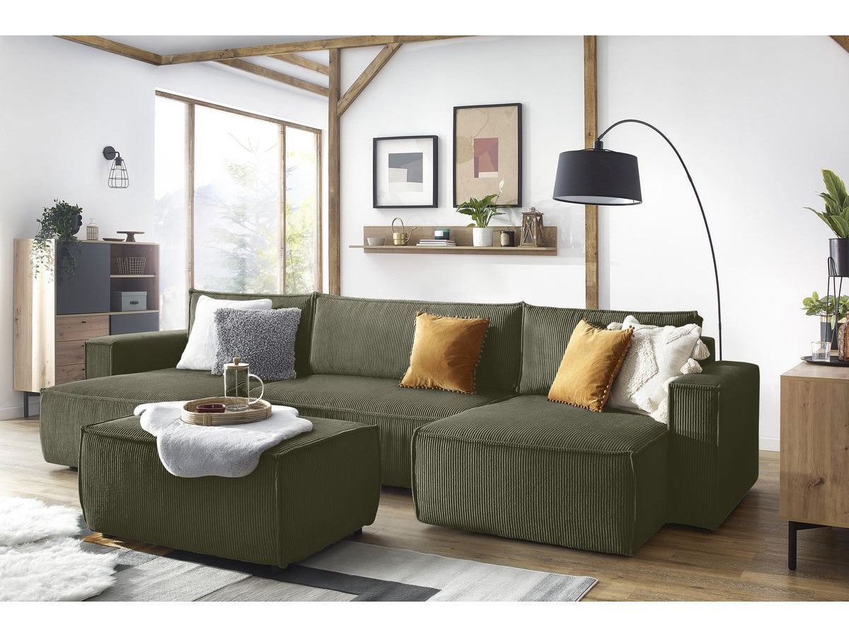 Pouf NIHAD velours côtelé