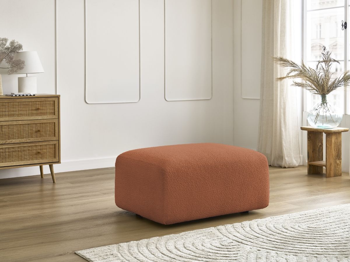 Pouf TINA tissu bouclette