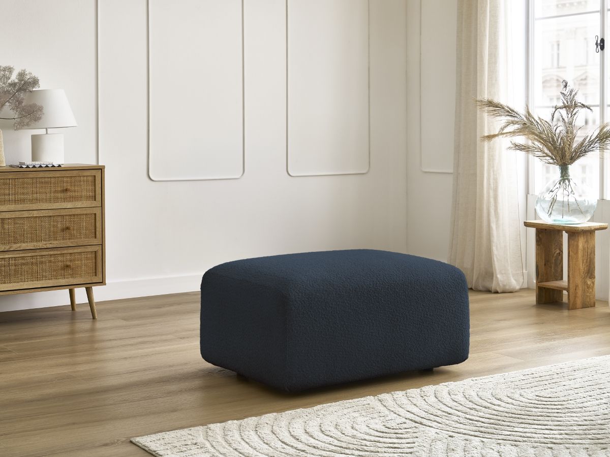 Pouf TINA tissu bouclette