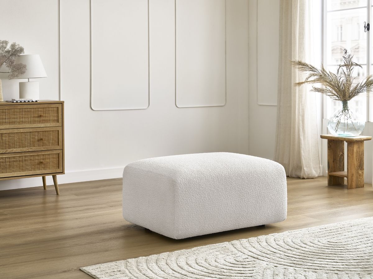 Pouf TINA tissu bouclette