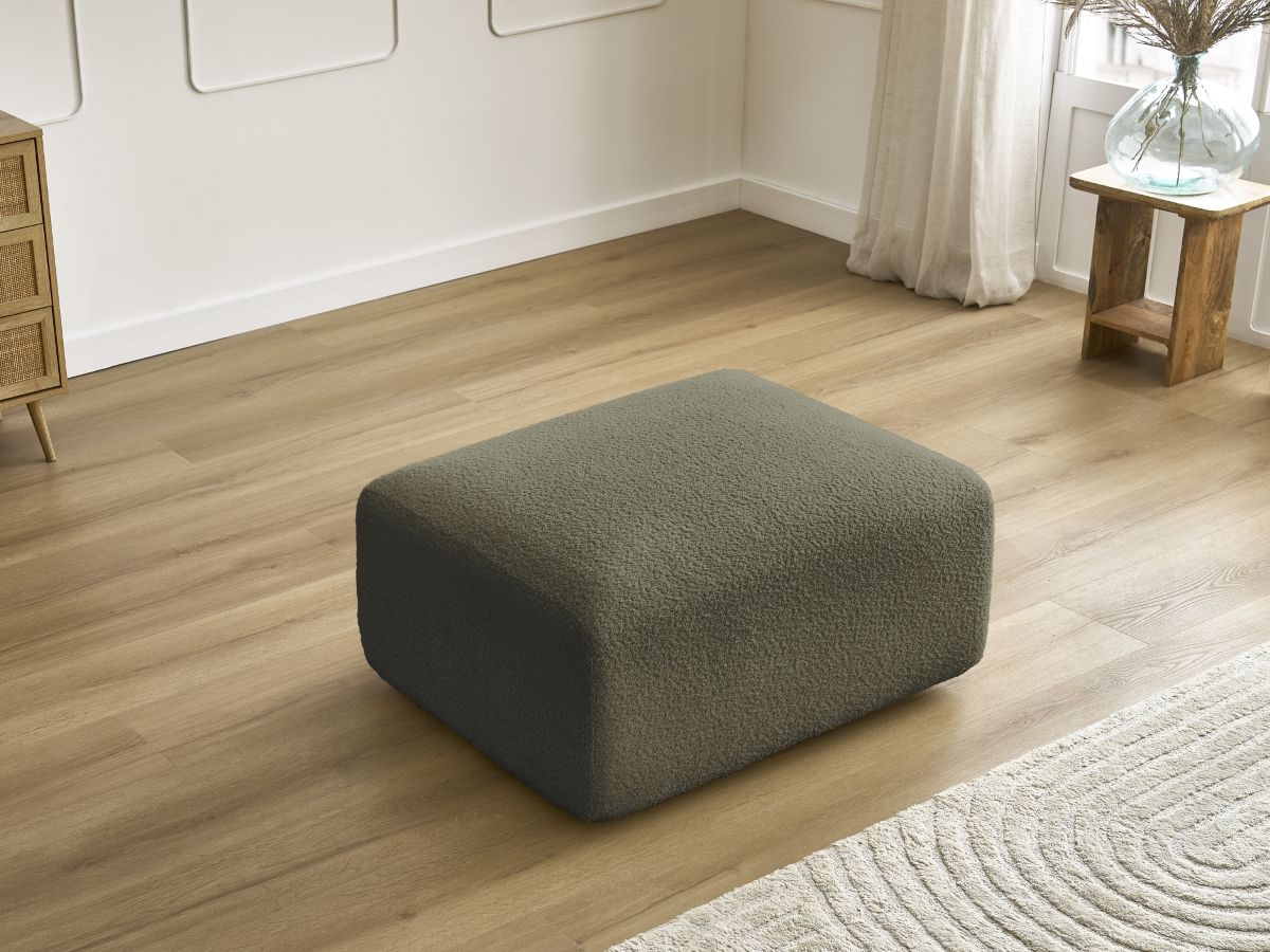 Pouf TINA tissu bouclette