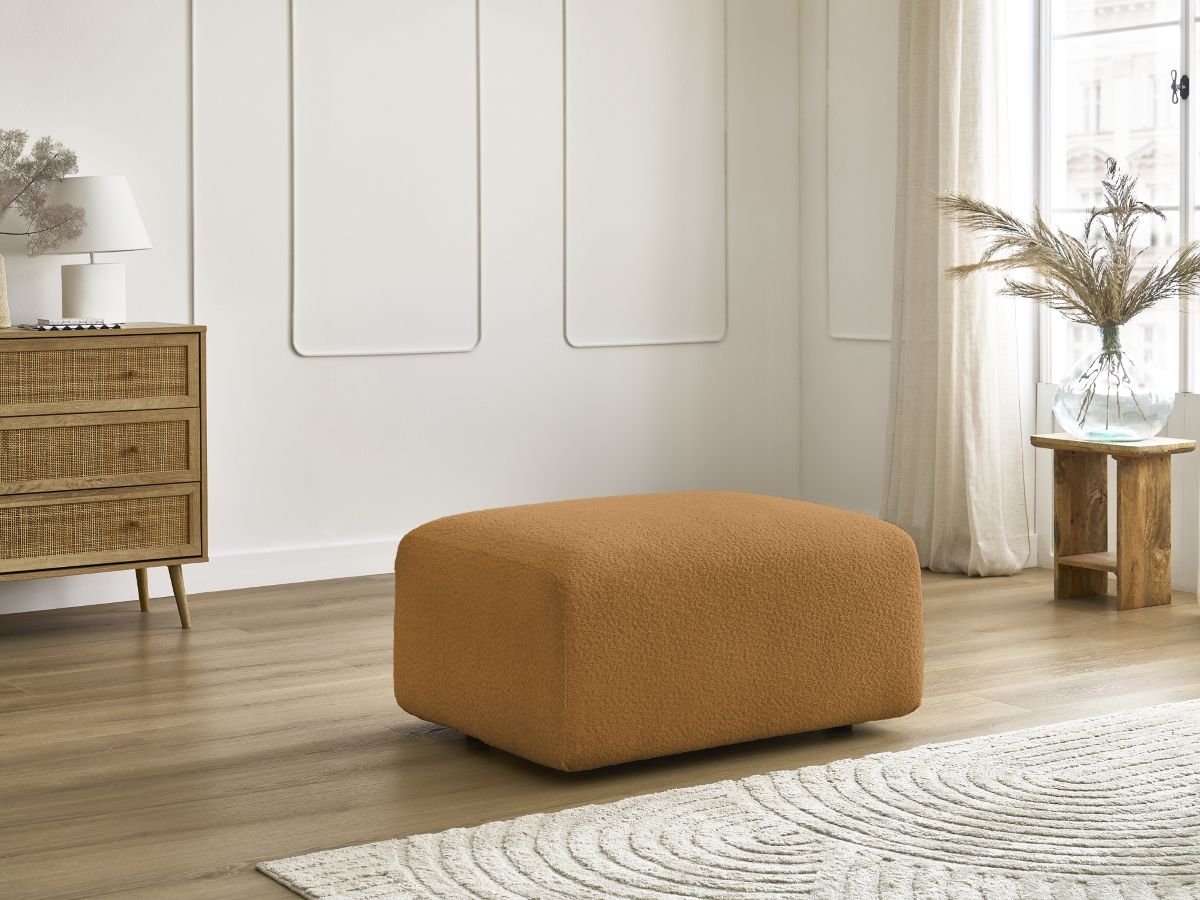 Pouf TINA tissu bouclette