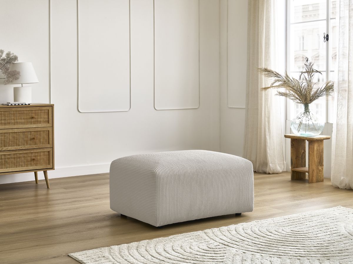 Pouf TINA velours côtelé
