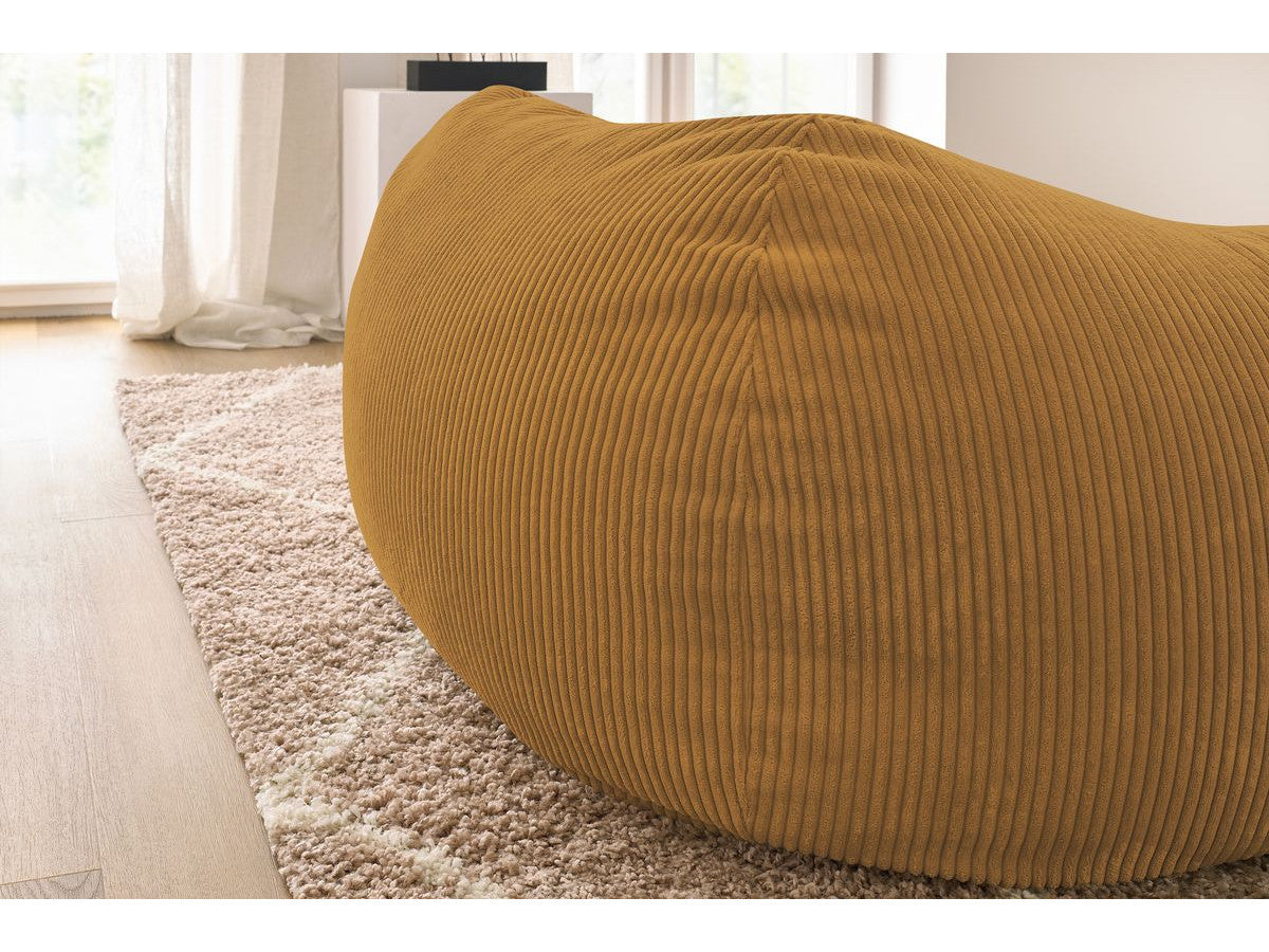 Pouf ultra moelleux VOLTAIRE velours côtelé