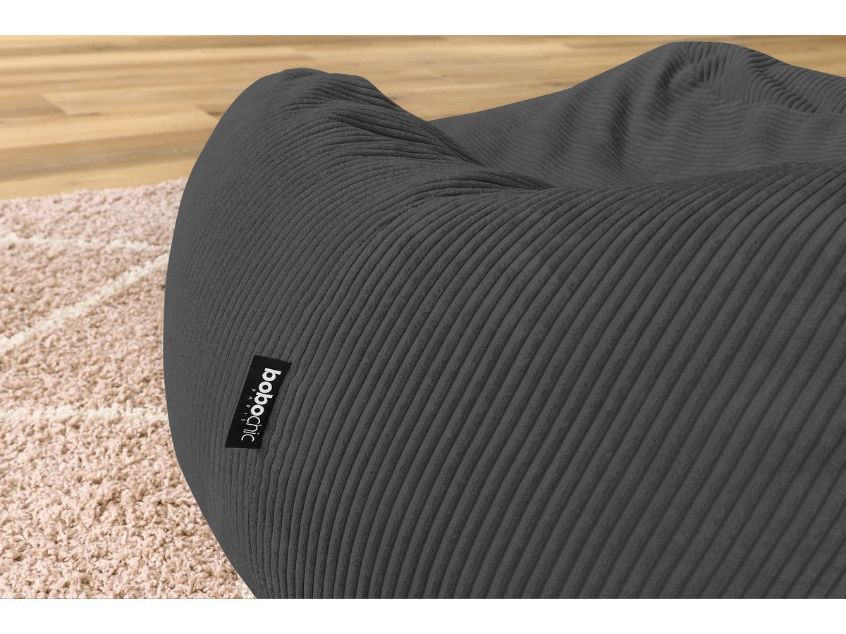Pouf ultra moelleux VOLTAIRE velours côtelé