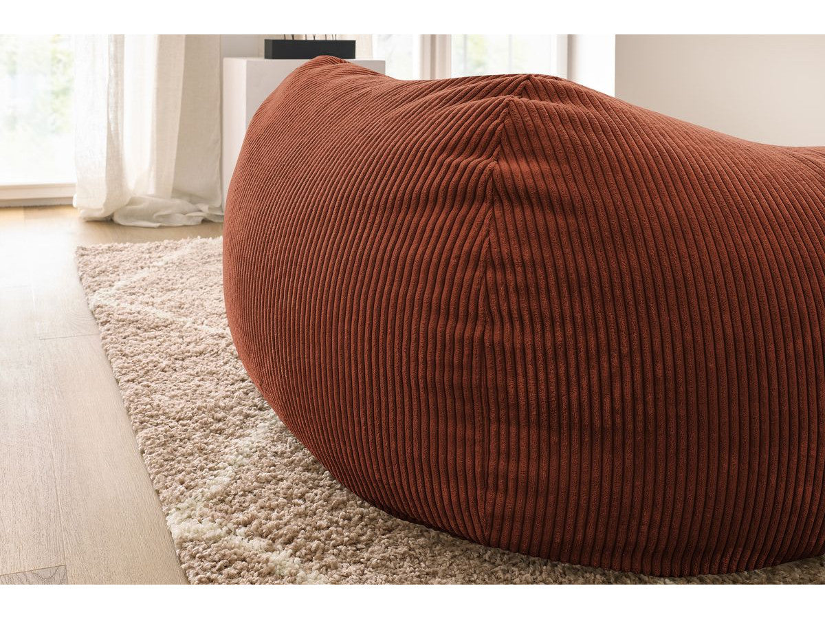 Pouf ultra moelleux VOLTAIRE velours côtelé