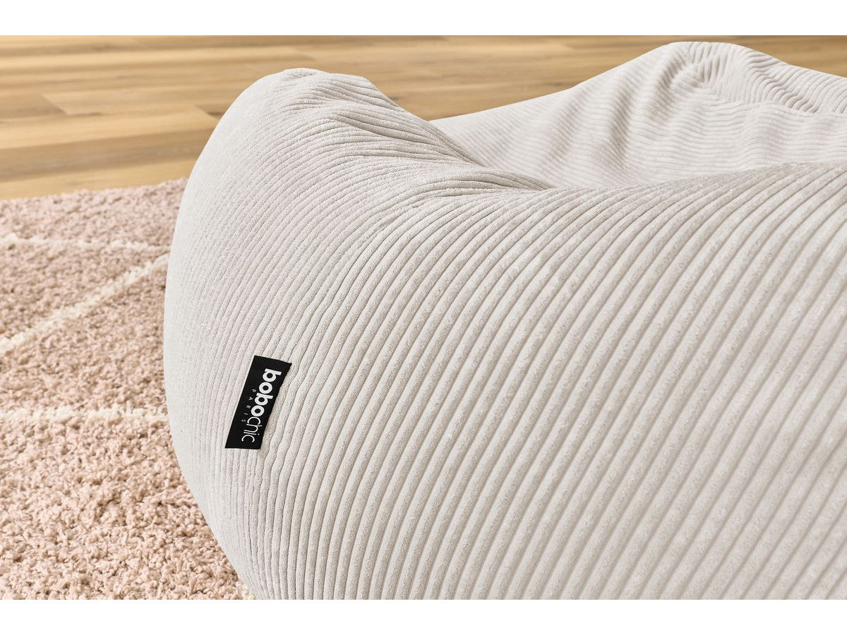 Pouf ultra moelleux VOLTAIRE velours côtelé